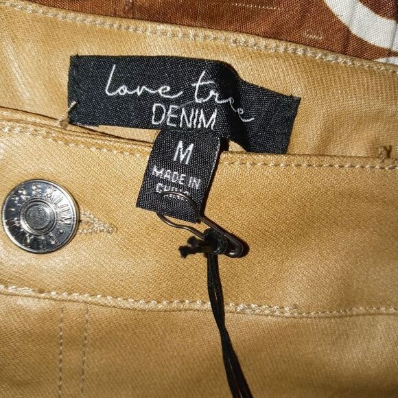 Denim tan stretchy shorts - Picture 3 of 10